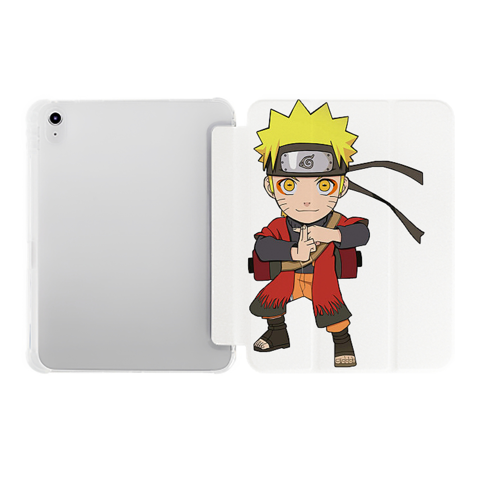 （画像用） NARUTO -ナルト- うずまき ナルト Uzumaki Naruto IPad ケース ペン収納付き 三つ折りスタンド PUレザー×シリコン 対応機種9.5/10.5/10.9インチ